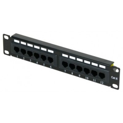 Panel de parcheo para rack 10" - 12 puertos UTP en Huesoi